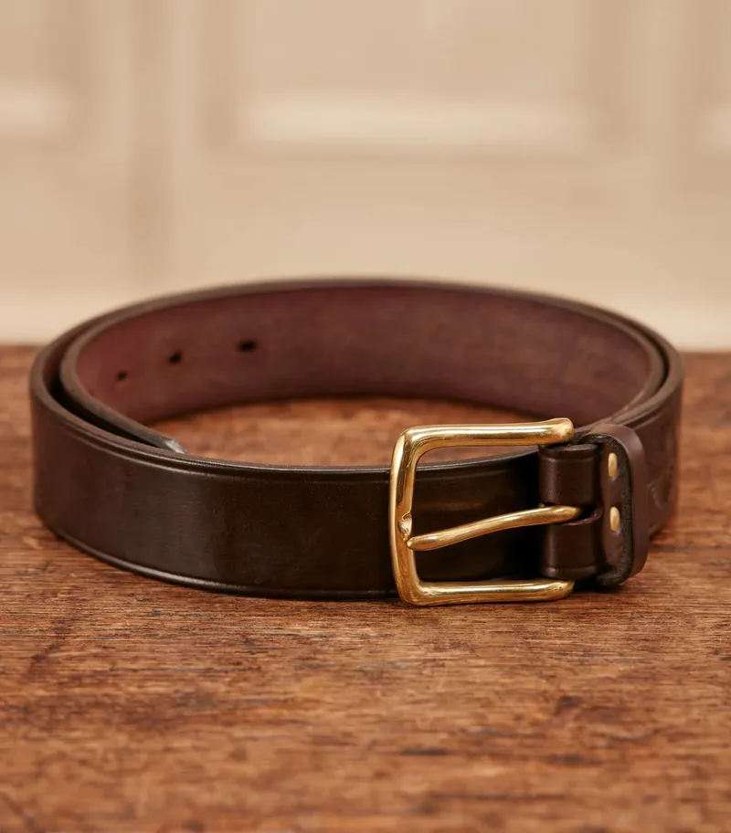 Purdey Bridle Leather Belt Havana-1